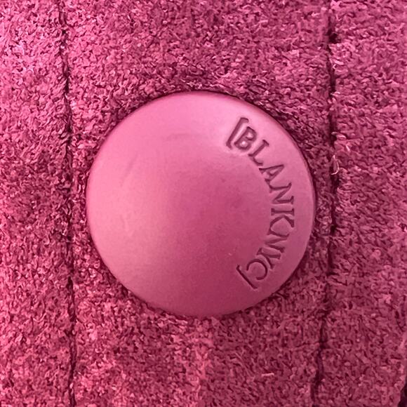 Blank NYC Free People XS Twist Shout Vegan Leather Suede Jacket Pink Fringe NWT - Picture 11 of 16